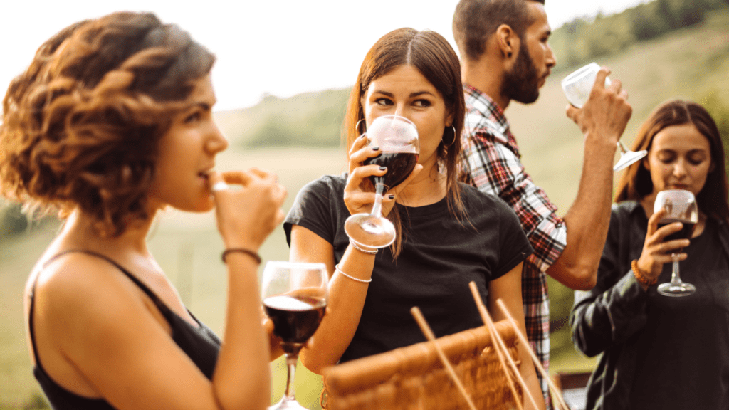 Friends Drinking Wine